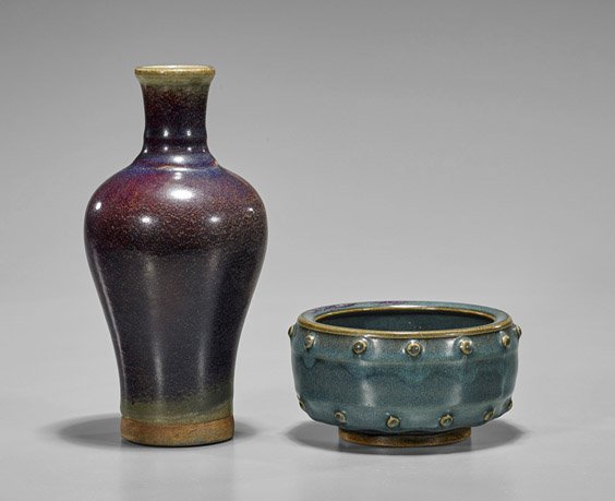 Two Chinese Jun Glazed Porcelains (1 of 1)