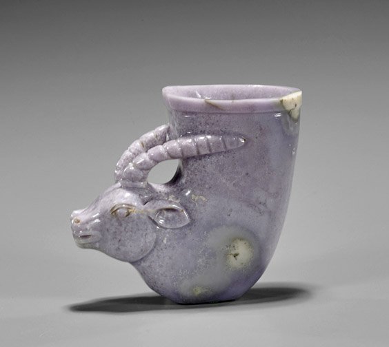 Chinese Lavendar Jade/Hardstone Rhyton Cup (1 of 1)