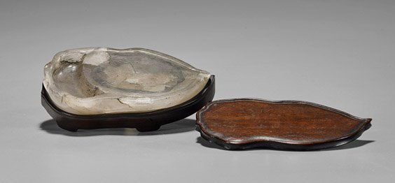 Antique Chinese Rock Crystal Inkstone (1 of 2)