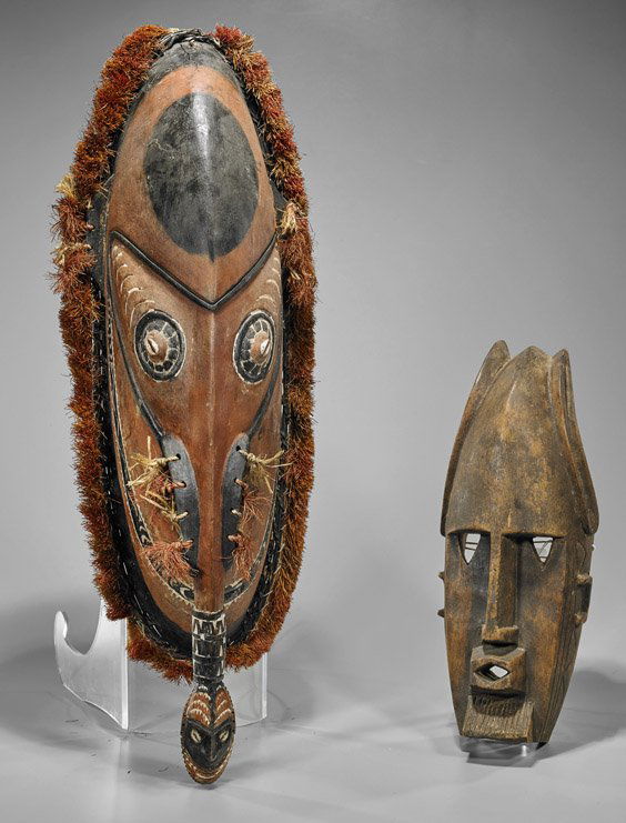 Two Carved Wood Masks (1 of 1)