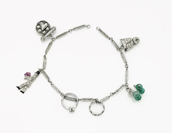 ART DECO "MARRIAGE" CHARM BRACELET (1 of 1)
