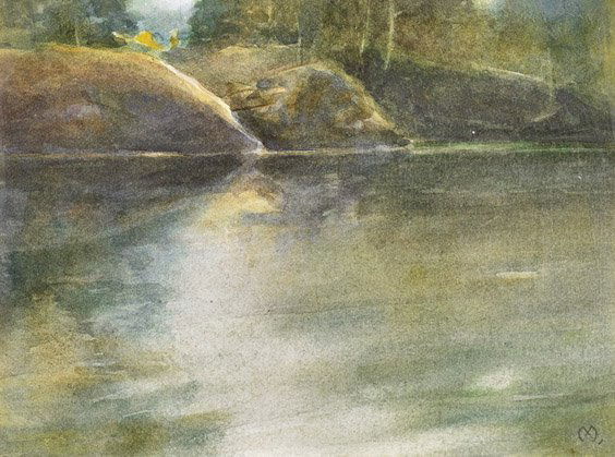 WATERCOLOR PAINTING BY XAVIER MARTINEZ (1 of 2)