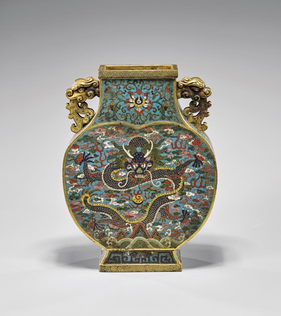 QIANLONG-STYLE CLOISONNÉ ENAMEL VASE (1 of 3)