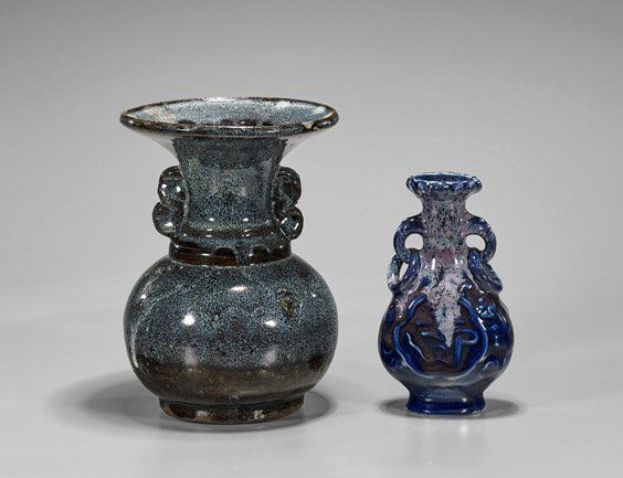 Two Chinese Glazes Hu Vases (1 of 1)