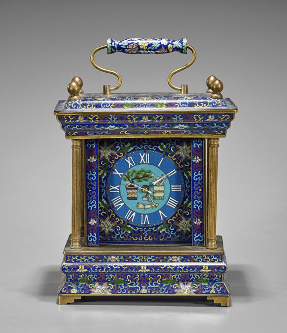 Chinese Cloisonné Enamel Clock (1 of 2)