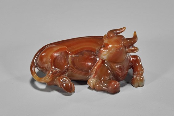 Well Carved Chinese Carnelian Buffalo (1 of 1)