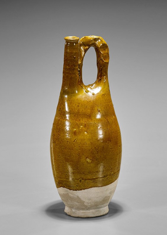 Liao-Style Straw Glazed Pottery Ewer (1 of 1)