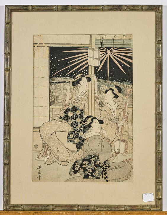 Two Japanese Woodblock Prints: Kikukawa Eizan (1 of 2)