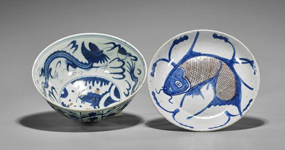 Two Antique Blue & White Porcelains (1 of 1)