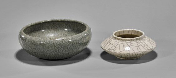 Two Antique Chinese Crackle Glazed Bowls (1 of 1)