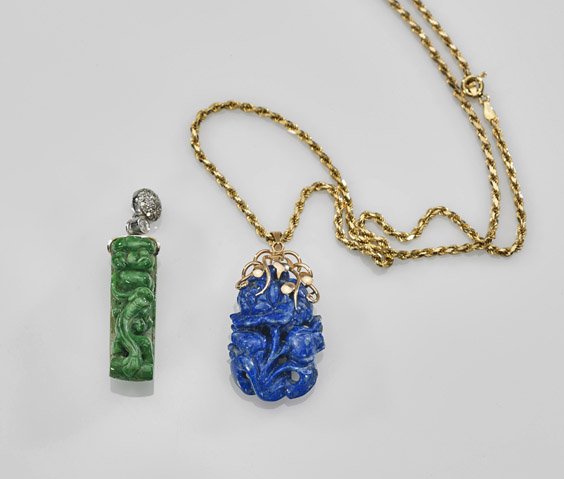 Two Small Chinese Carved Pendants (1 of 1)