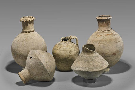 Five Omani White Glazed Pottery Vessels (1 of 1)