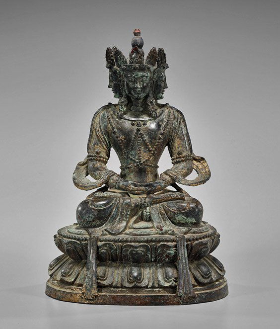 Ming-Style Bronze Seated Variochana (1 of 1)
