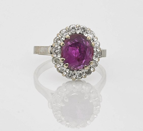 Platinum, Ruby & Diamond Ring (1 of 1)