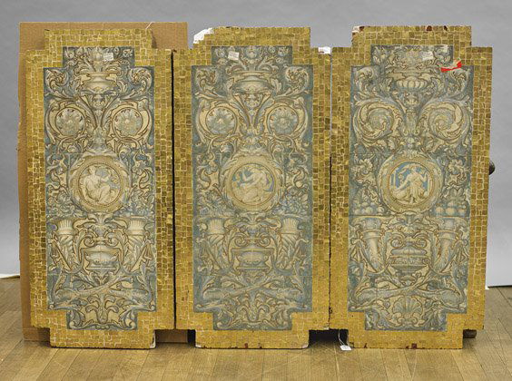 Three Antique Continental Mosaic Panels (1 of 1)