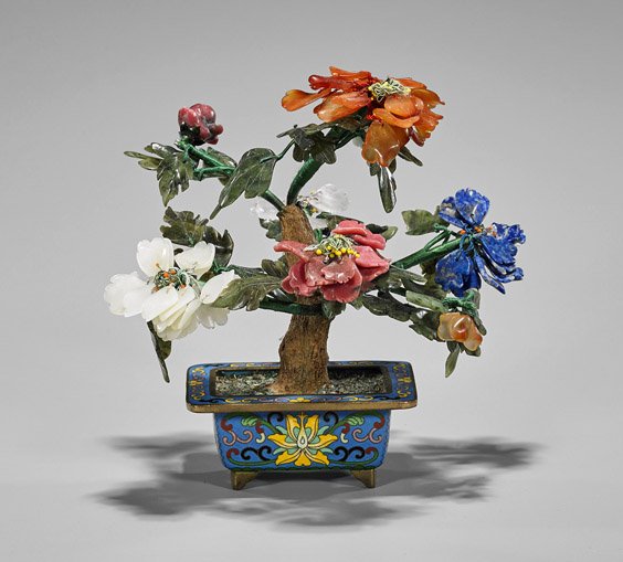 Chinese 'Flowering Tree' & Cloisonné Pot (1 of 1)