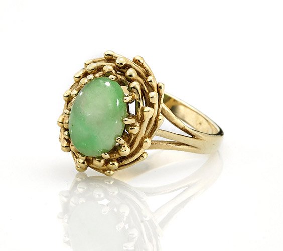 Ladies' Jadeite & 14K Gold Ring (1 of 1)