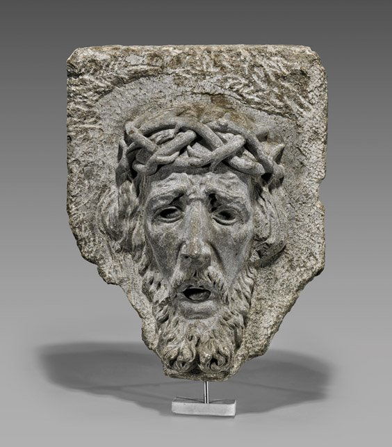 17TH CENTURY STONE HEAD OF JESUS CHIRST (1 of 1)