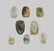 EIGHT ANTIQUE JADE CICADA TOGGLES