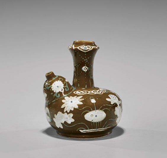 RARE MING DYNASTY GLAZED PORCELAIN KENDI (1 of 2)