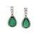 PAIR FINE EMERALD & DIAMOND 18K GOLD EARRINGS
