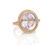 KUNZITE & DIAMOND ROSE GOLD RING