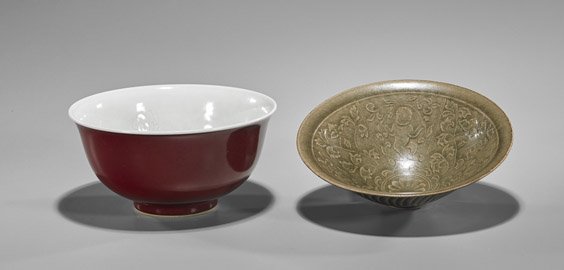 Two Chinese Glazed Bowls: Ming & Yuan-style (1 of 3)