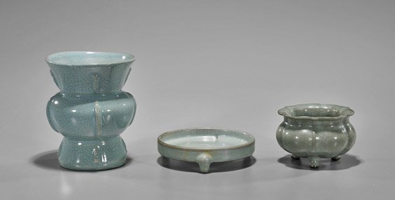 Three Yuan-Style Crackle Glazed Ceramics (1 of 1)