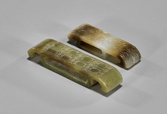 Two Chinese Carved Jade Buckles (1 of 1)