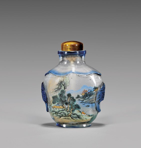 Old Inside Painted Glass Snuff Bottle (1 of 2)