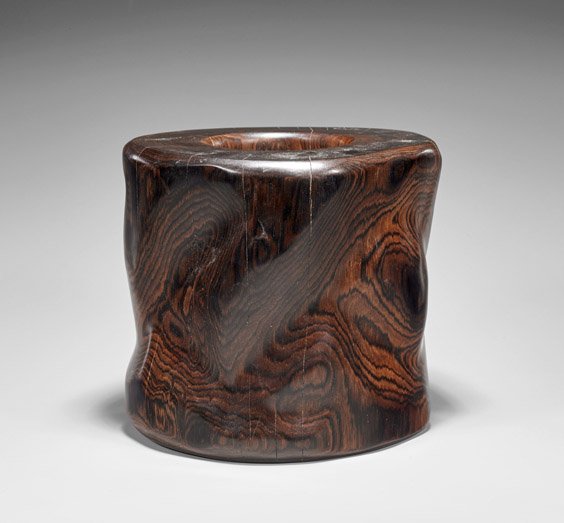 Large Chinese Hardwood Brushpot (1 of 1)
