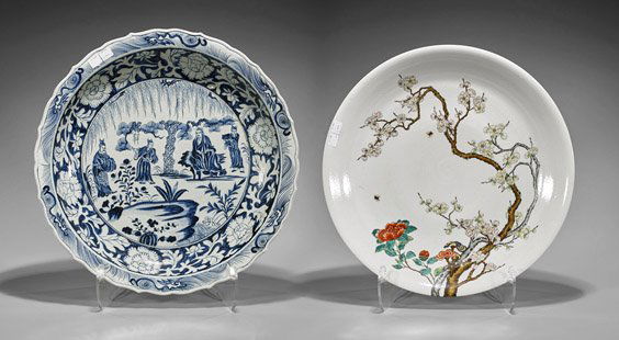 Two Large Chinese Porcelain Chargers (1 of 2)