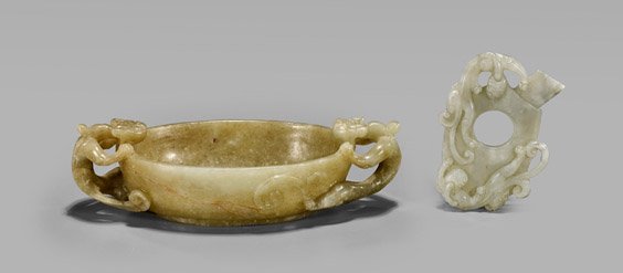 Two Chinese Carved Jade/Hardstones (1 of 1)