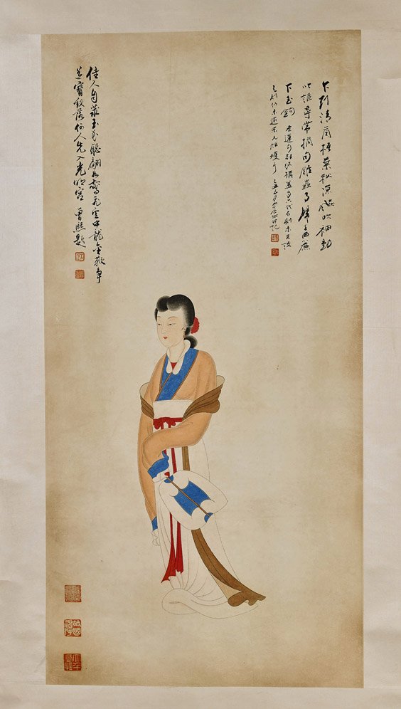 Two Chinese Paper Scrolls: Beauty (1 of 7)