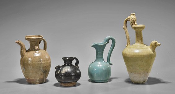 Three Chinese Dynastic Glazed Ewers (1 of 1)