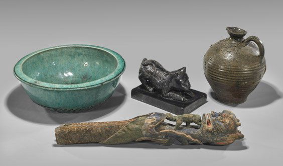 Four Various Antique Asian Items (1 of 1)