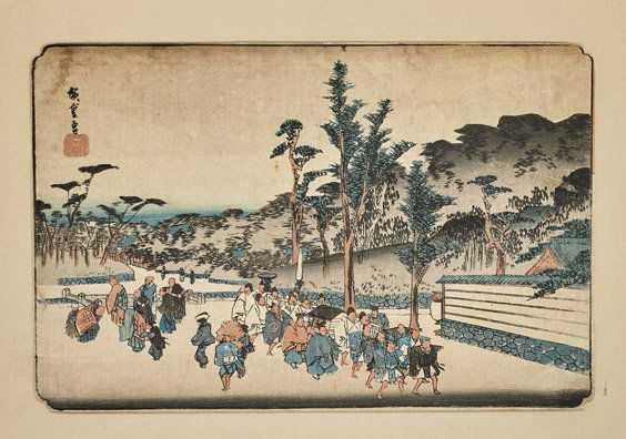 Four Japanese Woodblock Prints: Hiroshige (1 of 7)