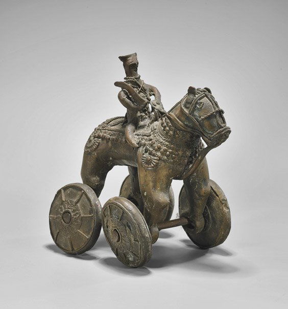 Unusual Bronze Horse & Rider (1 of 1)