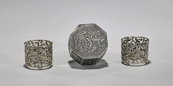 Three Antique Chinese Export Silver Items (1 of 2)