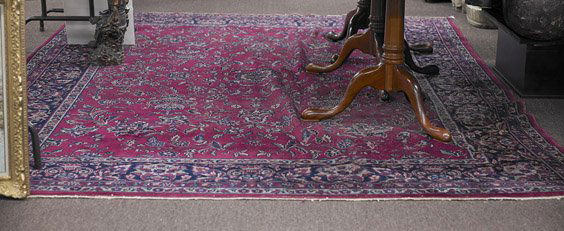 Large Old Persian Wool Floral Rug (1 of 1)