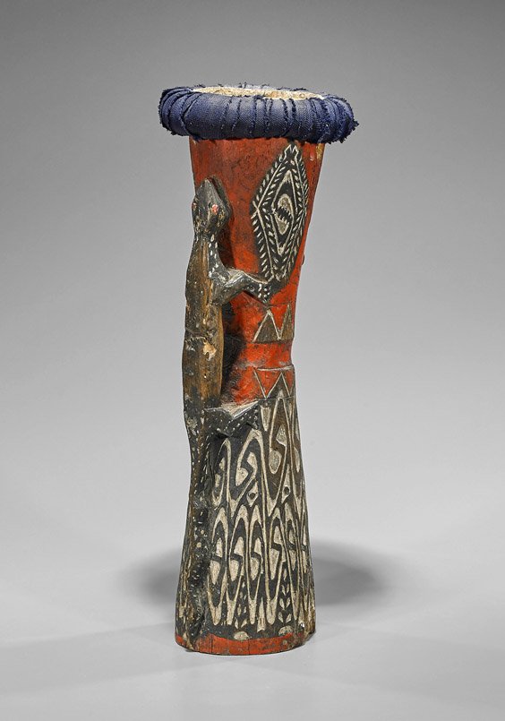 PNG Polychrome Wood Hand Drum (1 of 2)