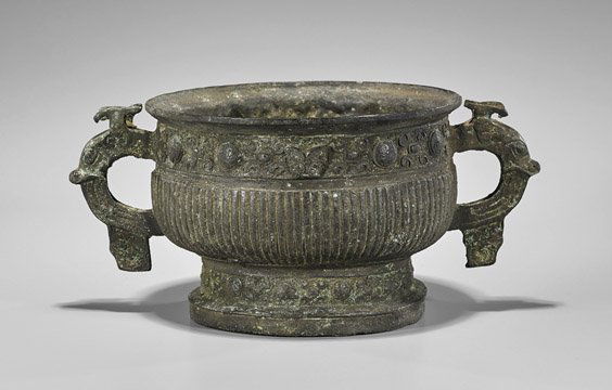 Large Zhou-Style Bronze Dui Vessel (1 of 1)