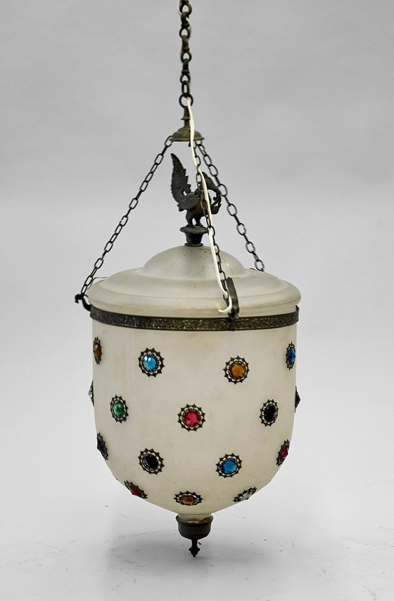 Glass & RepoussÃ© Pendant Chandelier (1 of 1)