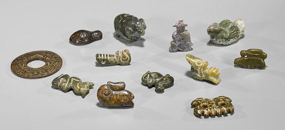 Twelve Archaistic Chinese Carvings (1 of 1)
