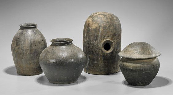 Four Early/Han-Style Pottery Vessels (1 of 1)