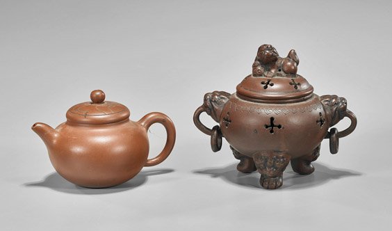 Two Chinese Yixing Pottery Vessels (1 of 2)