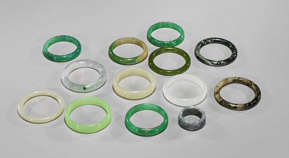 Thirteen Chinese Bangle Bracelets (1 of 1)