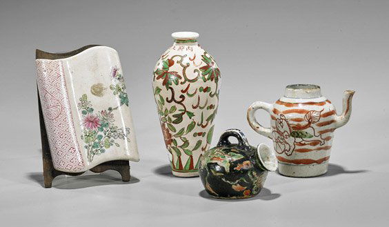 Four Small Antique Chinese Porcelains (1 of 1)