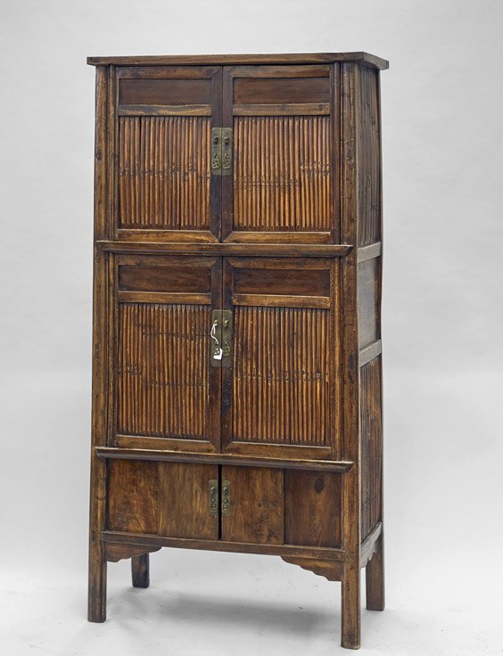 Tall Chinese Carved Wood Cabinet (1 of 1)