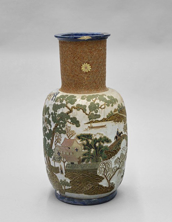 Tall Chinese Glazed Ceramic Jar (1 of 1)